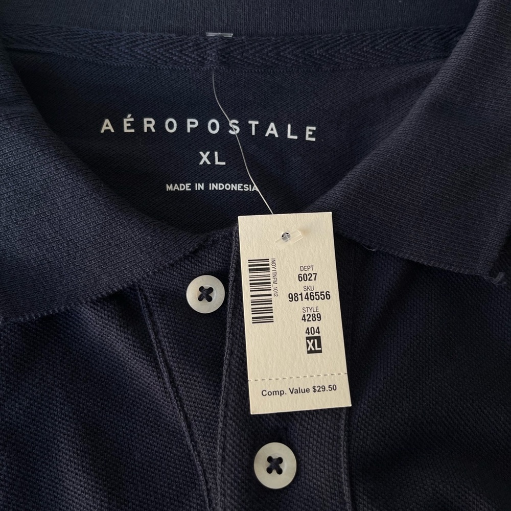 Aeropostale Men's Polo Shirt in Navy Blue